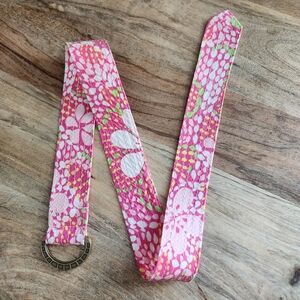 J Crew Pink Floral Fabric Belt Small/Medium
